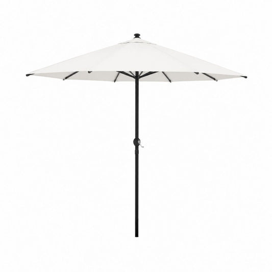 Parasol de jardin octogonal blanc en polyester et aluminium Ø 300 cm hauteur 245 cm
